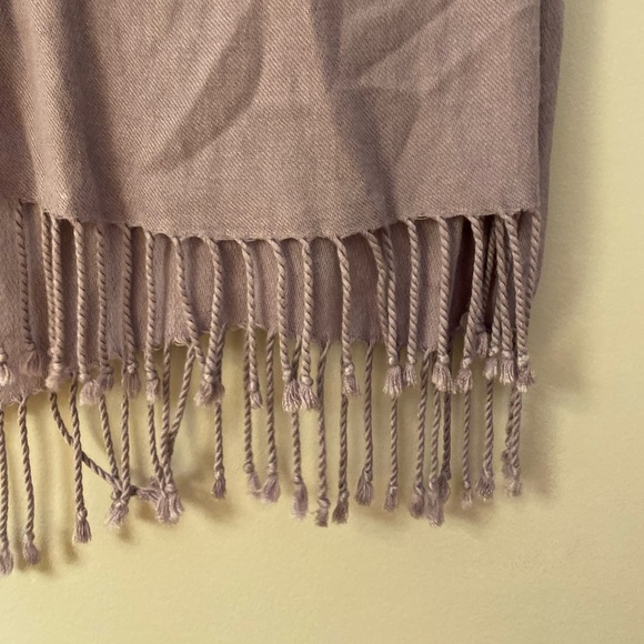 Shawl Wrap Scarf with Fringe in Purple/Lilac/Violet Color - Picture 3 of 4